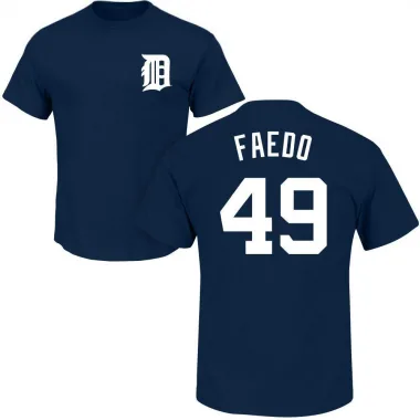 Navy Men's Alex Faedo Detroit Tigers Roster T-Shirt -